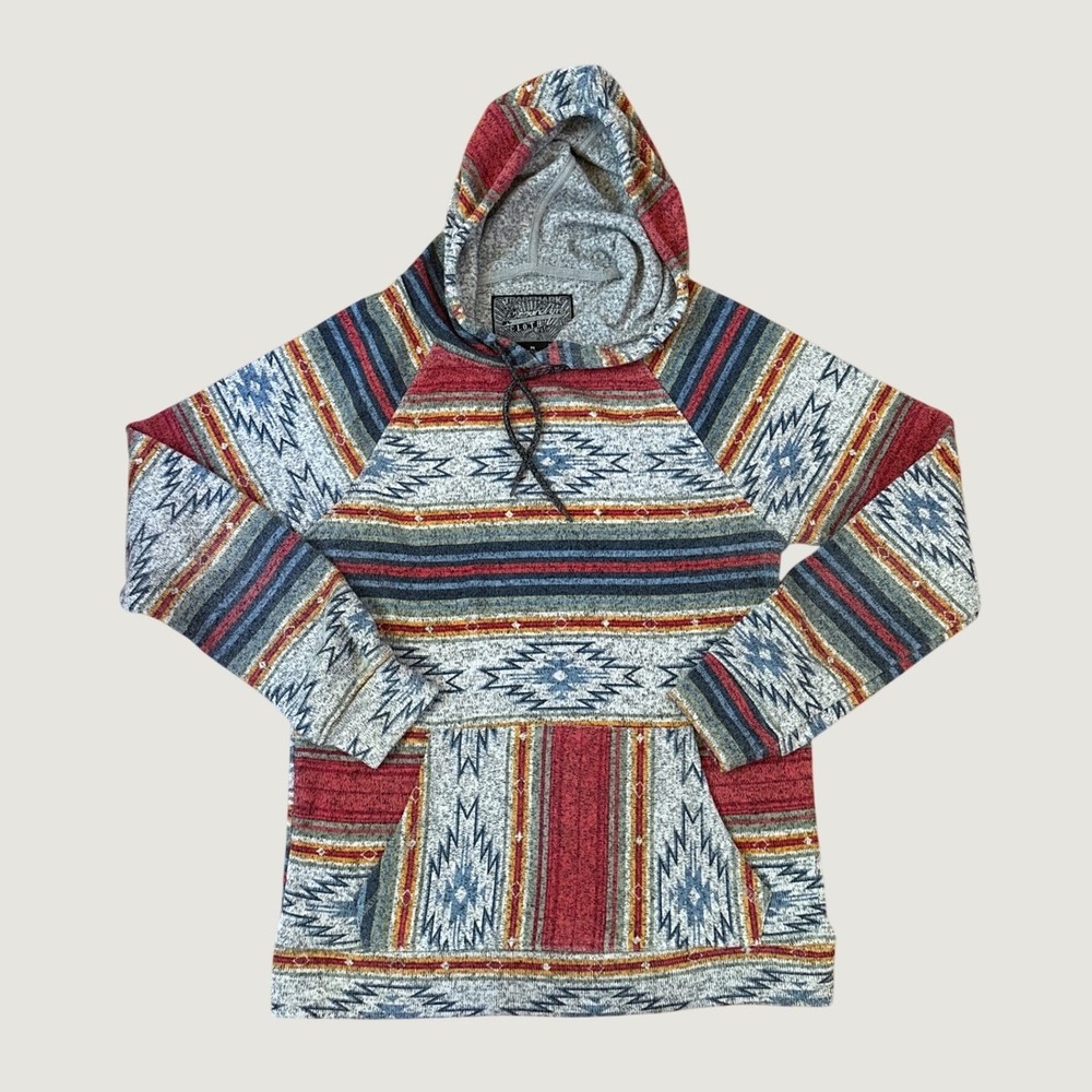 Brooklyn Cloth Hoodie Mens Multi Southwestern Geometric Pullover SIZE M